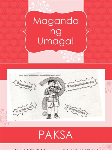 kakapusan at kakulangan poster drawing|Kakapusan at Kakulangan Powerpoint Presentation .